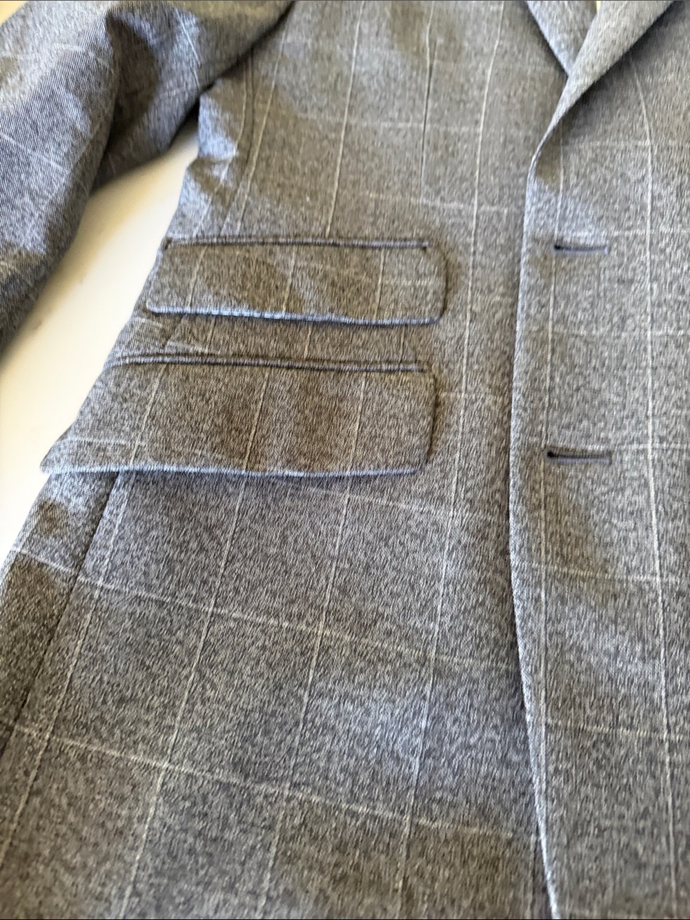 Banana Republic Gray Windowpane Sport Coat - Picture 4 of 8